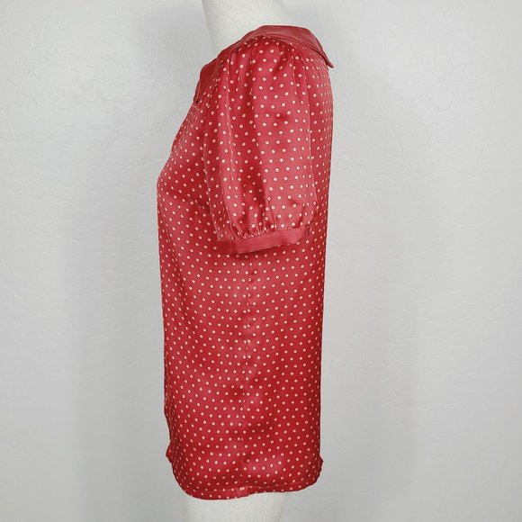 Hi There From Karen Walker Polka Dot Peter Pan Top - Picture 2 of 5